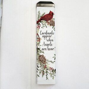 Susan Winget "Cardinals Appear" Winter 14" Mini Art Pole - Studio M Garden Decor
